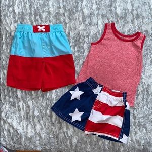 Swim trunks and tank